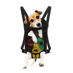 Grunge Rasta Lion Print Pet Carrier Backpack