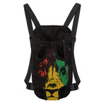 Grunge Rasta Lion Print Pet Carrier Backpack