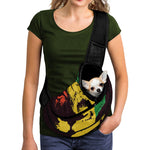 Grunge Rasta Lion Print Pet Sling Carrier