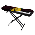Grunge Rasta Lion Print Piano Keyboard Cover