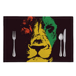 Grunge Rasta Lion Print Placemat