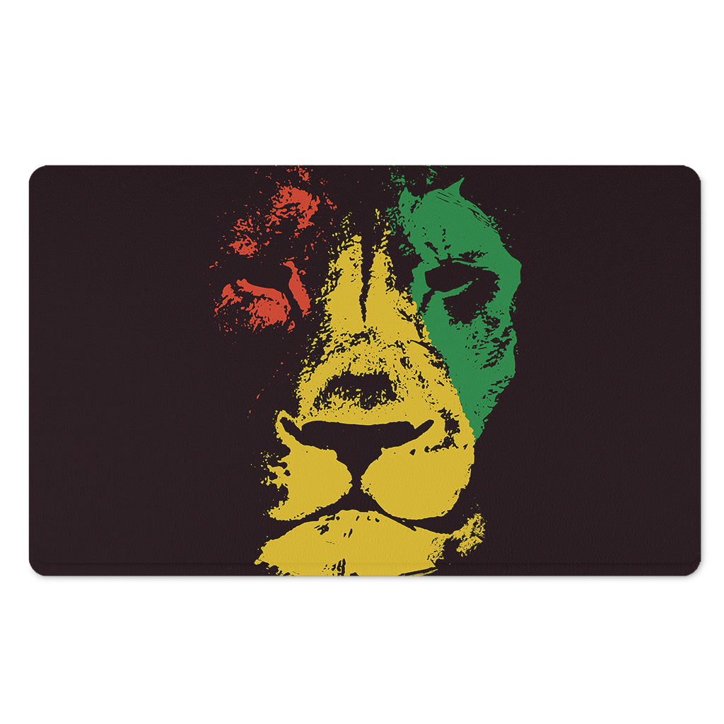 Grunge Rasta Lion Print Polyester Doormat