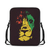 Grunge Rasta Lion Print Rectangular Crossbody Bag