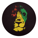 Grunge Rasta Lion Print Round Blanket