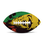 Grunge Rasta Lion Print Rugby Ball