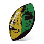 Grunge Rasta Lion Print Rugby Ball