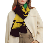 Grunge Rasta Lion Print Scarf