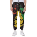 Grunge Rasta Lion Print Joggers