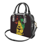 Grunge Rasta Lion Print Shoulder Handbag