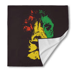 Grunge Rasta Lion Print Silk Bandana