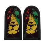 Grunge Rasta Lion Print Skillet Handle Cover