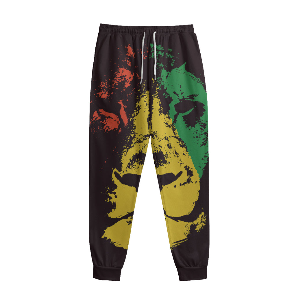 Grunge Rasta Lion Print Sweatpants