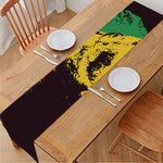 Grunge Rasta Lion Print Table Runner