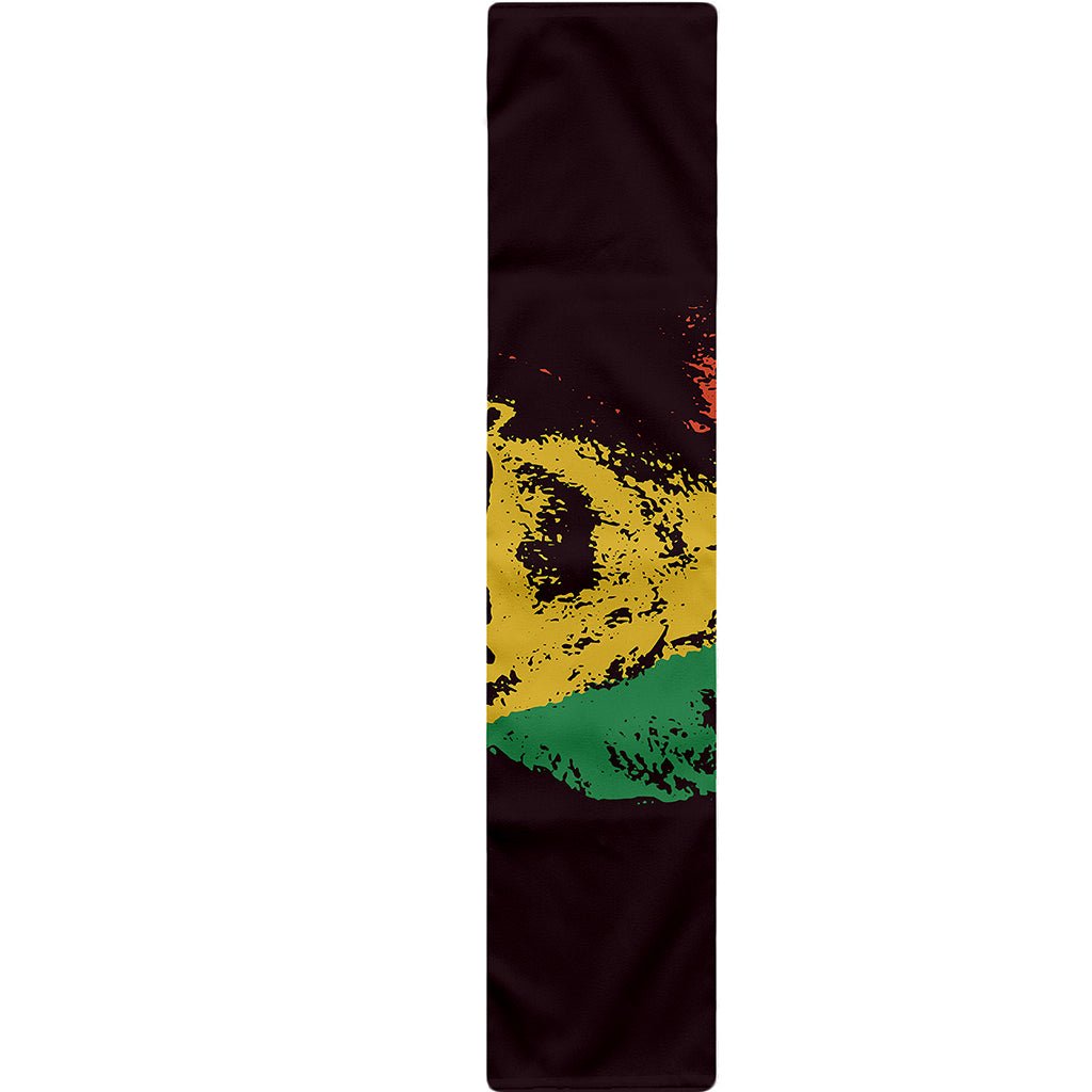 Grunge Rasta Lion Print Table Runner