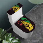 Grunge Rasta Lion Print Toilet Lid And Tank Cover Set