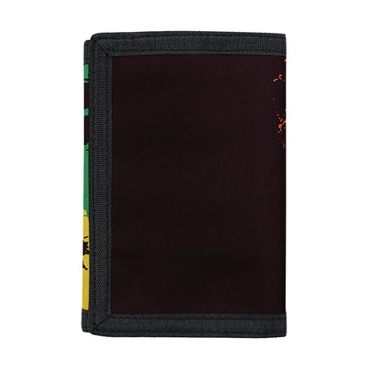 Grunge Rasta Lion Print Trifold Wallet