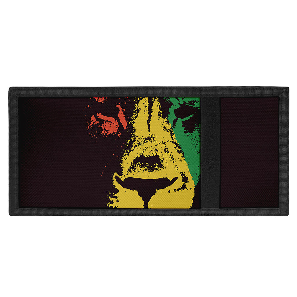 Grunge Rasta Lion Print Trifold Wallet