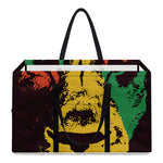 Grunge Rasta Lion Print Utility Tote Bag