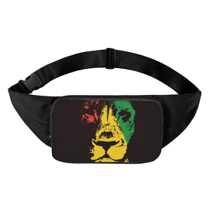 Grunge Rasta Lion Print Waist Bag