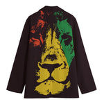 Grunge Rasta Lion Print Women's Blazer