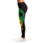 Grunge Rasta Lion Print Women's Leggings