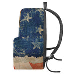 Grunge Ripped Paper American Flag Print Backpack