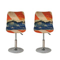 Grunge Ripped Paper American Flag Print Bar Stool Covers