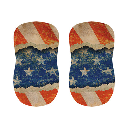 Grunge Ripped Paper American Flag Print Bar Stool Covers