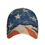 Grunge Ripped Paper American Flag Print Baseball Cap