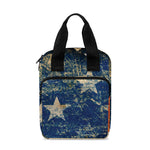 Grunge Ripped Paper American Flag Print Bible Tote Bag