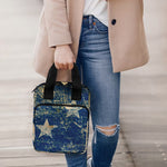 Grunge Ripped Paper American Flag Print Bible Tote Bag