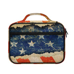Grunge Ripped Paper American Flag Print Briefcase Bible Bag