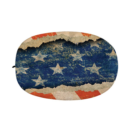 Grunge Ripped Paper American Flag Print Car Side Mirror Covers