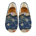 Grunge Ripped Paper American Flag Print Casual Shoes
