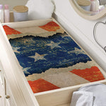 Grunge Ripped Paper American Flag Print Changing Pad Cover