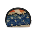 Grunge Ripped Paper American Flag Print Coin Purse