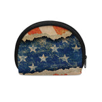 Grunge Ripped Paper American Flag Print Coin Purse