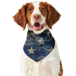 Grunge Ripped Paper American Flag Print Dog Bandana