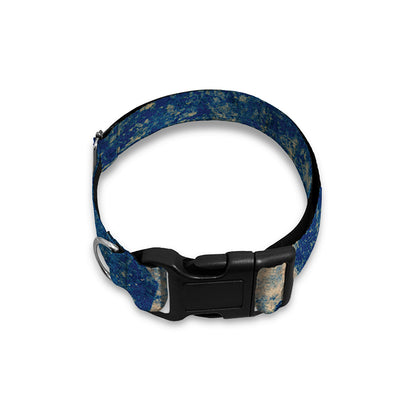 Grunge Ripped Paper American Flag Print Dog Collar