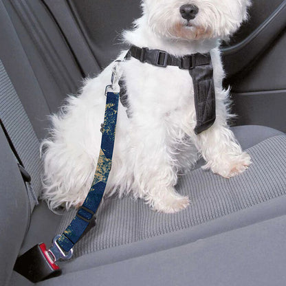 Grunge Ripped Paper American Flag Print Dog Seat Belt