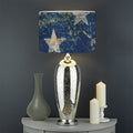 Grunge Ripped Paper American Flag Print Drum Lamp Shade
