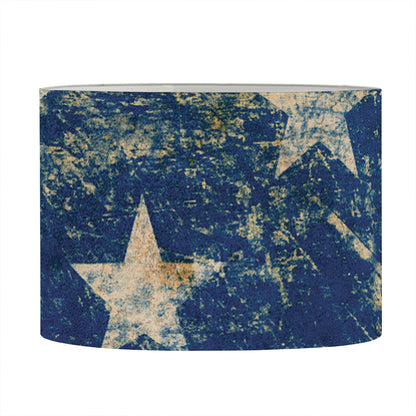 Grunge Ripped Paper American Flag Print Drum Lamp Shade