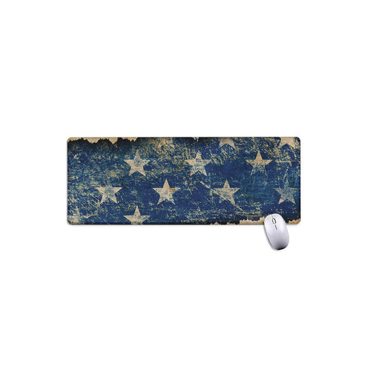 Grunge Ripped Paper American Flag Print Extended Mouse Pad