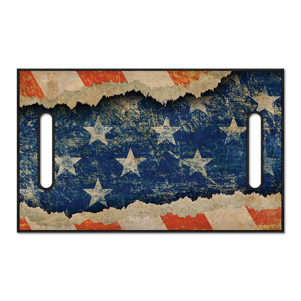 Grunge Ripped Paper American Flag Print Golf Cart Seat Cover