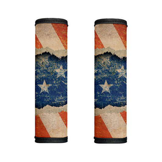 Grunge Ripped Paper American Flag Print Handle Covers