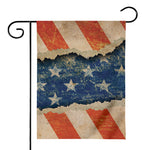 Grunge Ripped Paper American Flag Print House Flag