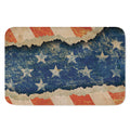 Grunge Ripped Paper American Flag Print Indoor Door Mat