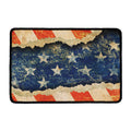 Grunge Ripped Paper American Flag Print Kitchen Mat