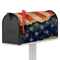 Grunge Ripped Paper American Flag Print Mailbox Cover
