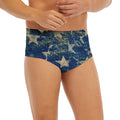 Grunge Ripped Paper American Flag Print Men's Briefs